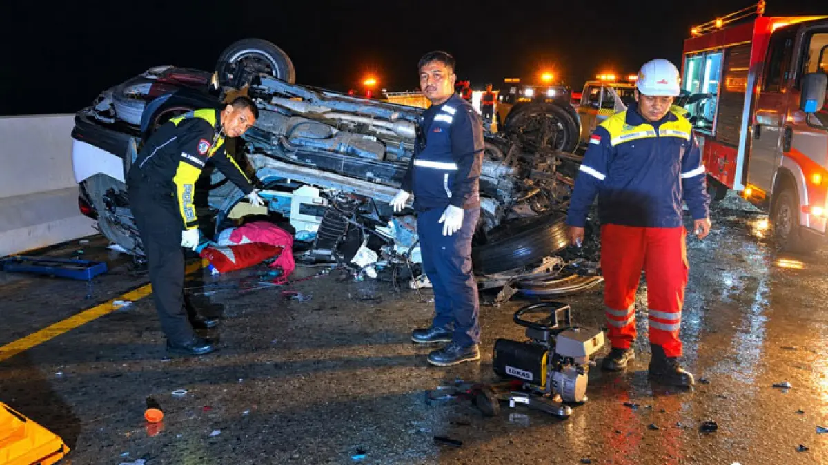 Petugas Kepolisian saat berada di lokasi kejadian. (Istimewa)
