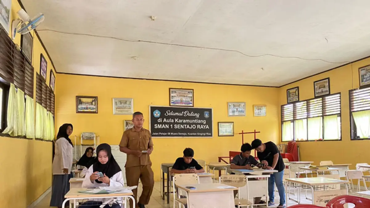 SMAN 1 Sentajo Raya melakukan pra pendaftaran penerimaan murid baru tahun 2026, Senin (8/6/2026). (SMAN 1 Sentajo Raya untuk Riaupos.co)