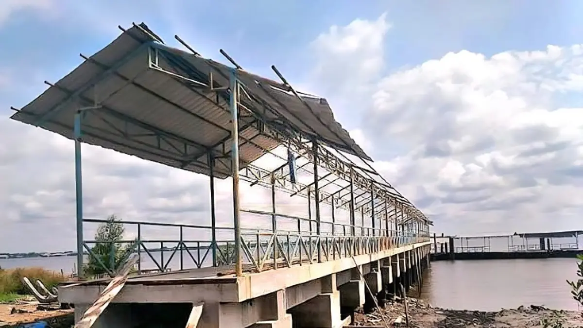 Gambar Trestel Dorak Port yang diambil jauh sebelum ini.(Wira Saputra/Riaupos.co)