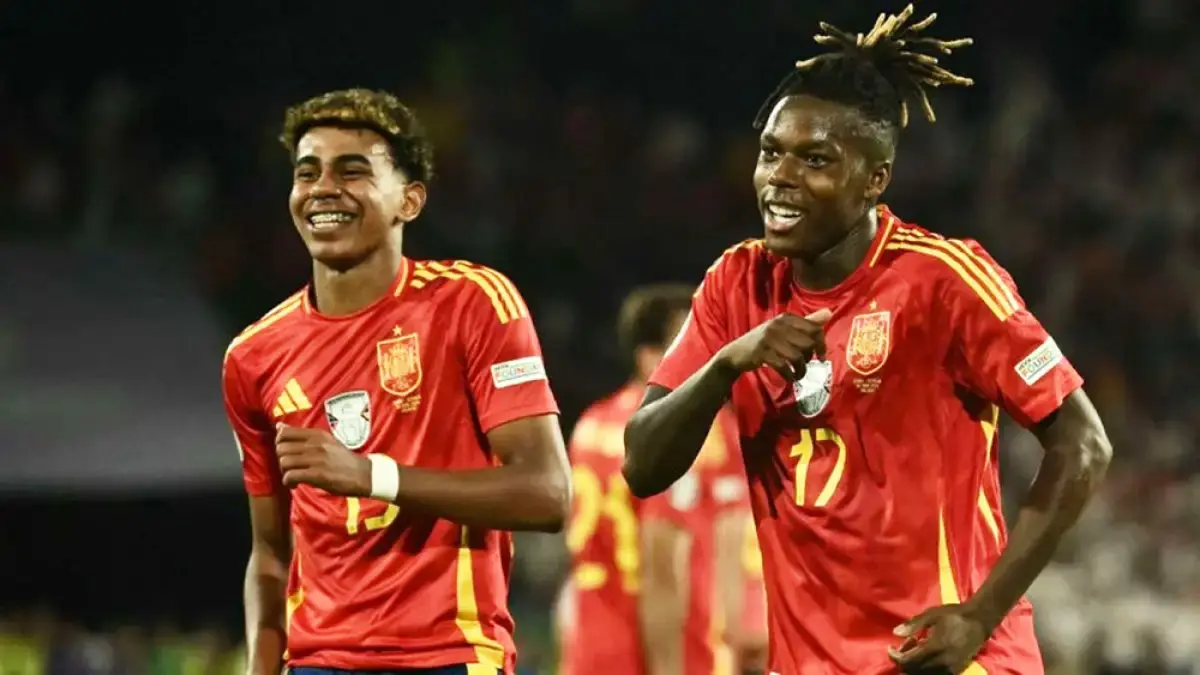 Wide Attacker utama Spanyol Lamine Yamal dan Nico Williams jadi senjata andalan pada Piala Dunia 2026. (JPG)