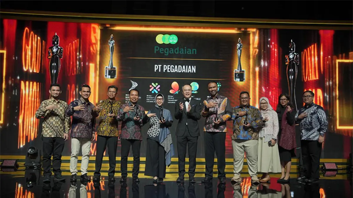Jajaran PT Pegadaian saat menerima penghargaan sebagai Best Company to Work For in Asia 2026 oleh HR Asia untuk kedelapan kalinya, belum lama ini. (Istimewa)