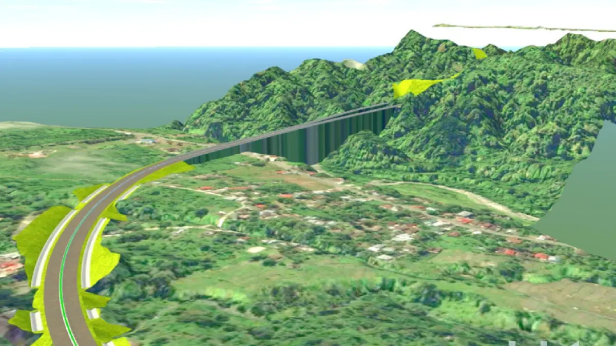 Penampakan design ruas Jalan Tol Sicincin-Bukittinggi yang akan terhubung dengan Tol Padang-Sicincin terus dibahas para stakeholder terkait dalam mewujudkan konektivitas Sumbar-Riau melalui Jalan Tol Pekanbaru-Padang.(HK UNTUK RIAUPOS.CO)