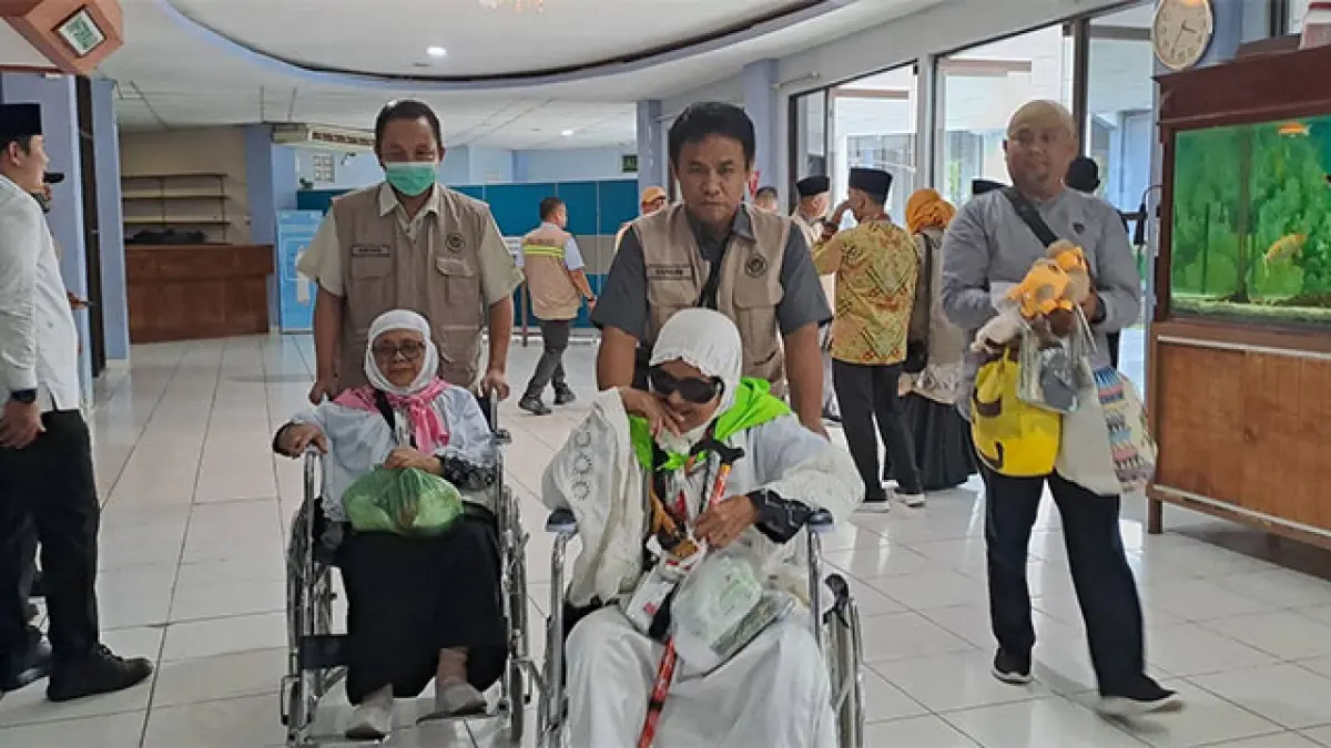 Jemaah haji Provinsi Riau tergabung dalam Kloter BTH 10 telah tiba di Tanah Air melalui Debarkasi Batam. (Istimewa)