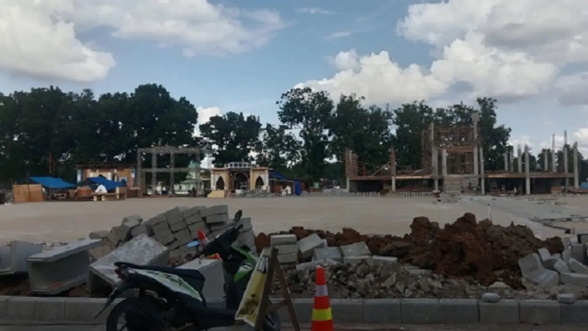Kondisi astaqa utama dan stan kabupaten/kota MTQ ke-44 Riau di Telukkuantan, Kuansing, Selasa (16/6/2026). (Desriandi Candra/Riaupos.co)