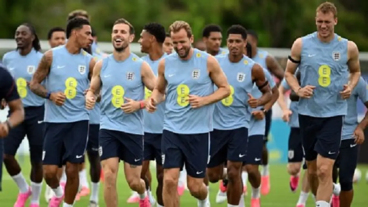 Harry Kane yakin bahwa Inggris dalam kondisi prima, baik secara fisik maupun mental. (CHANDAN KHANNA / AFP via Getty Images)