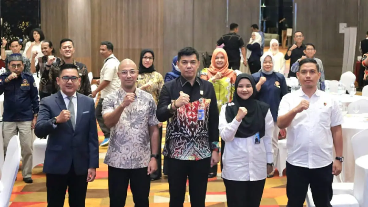 Kanwil Kemenkum Riau menggelar Kegiatan Sosialisasi Kepatuhan Hukum Hak Cipta Musik dan Lagu di Ballroom Hotel Premiere Pekanbaru, Kamis (18/6/2026). (Humas Kanwil Kemenkum Riau untuk Riaupos.co)