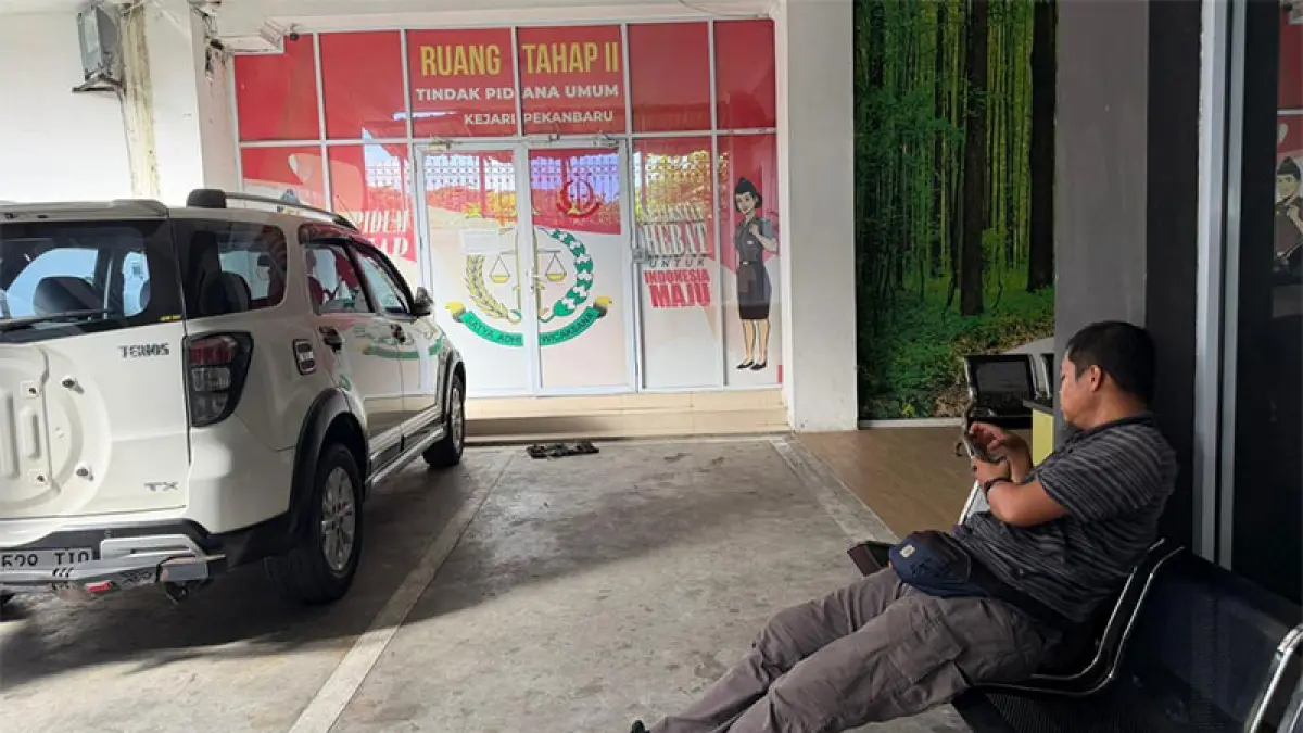 Suasana Ruang Tahap II Tindak Pidana Umum Kejari Pekanbaru, Kamis (18/6/2026) sore. (Afiat Ananda)