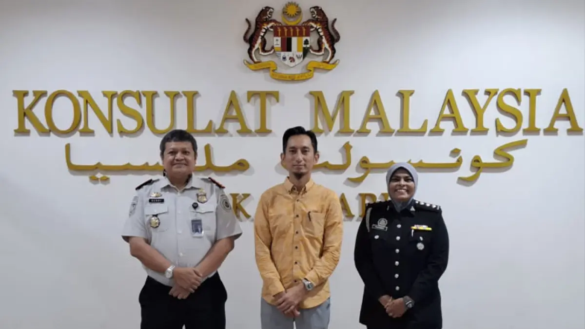 Menjelang pelaksanaan Forum Sosial Ekonomi Malaysia-Indonesia (Sosek Malindo) 2026, Kantor Imigrasi Kelas II TPI Selatpanjang memperkuat koordinasi dengan Konsulat Malaysia di Pekanbaru. (Istimewa)
