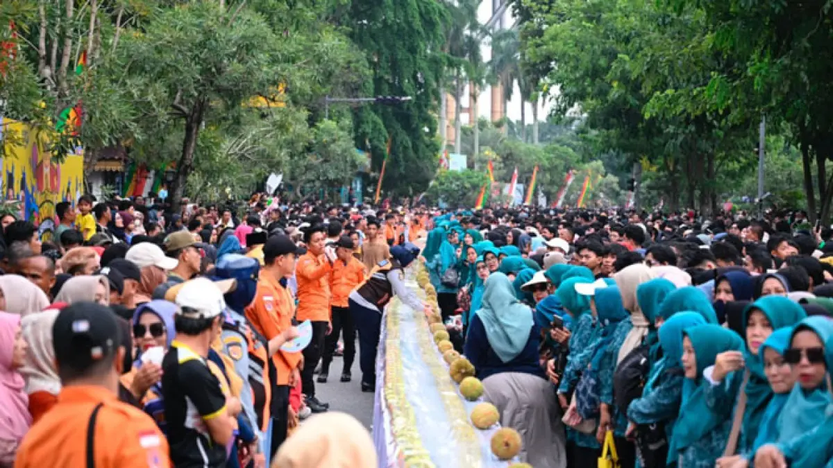 Festival Kue Ketan Talam Durian dalam rangka memeriahkan Hari Ulang Tahun ke-242 Kota Pekanbaru, Ahad (21/6/2026). (Istimewa)