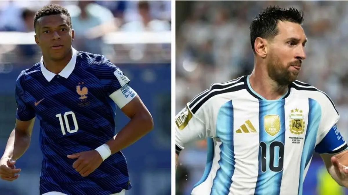 Kylian Mbappé bersaing dengan Lionel Messi untuk untuk menjadi top skor di Piala Dunia. (Getty Image)