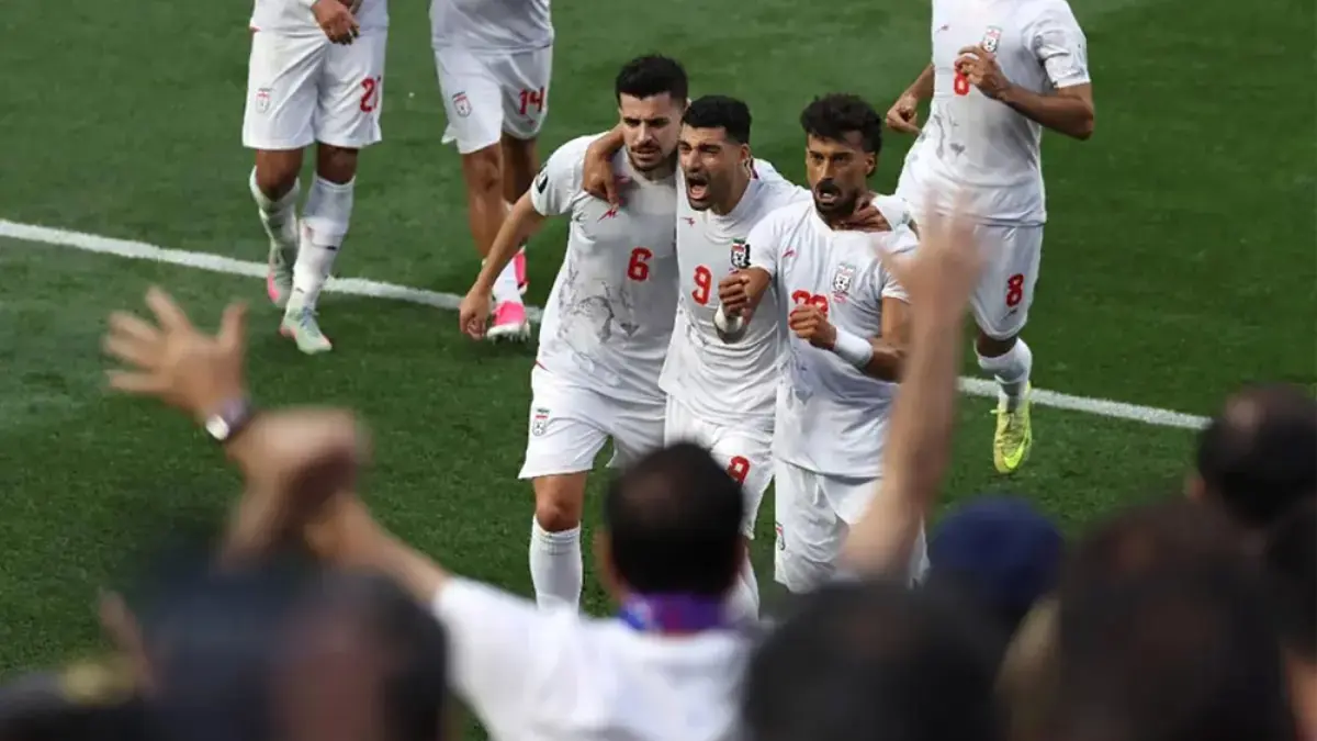  Pemain Iran saat melakukan selebrasi usai mencetak gol ke gawang Selandia Baru dalam babak penyisihan Grup G Piala Dunia 2026, Selasa (16/6/2026).  (Instagram @iran_football_federation)