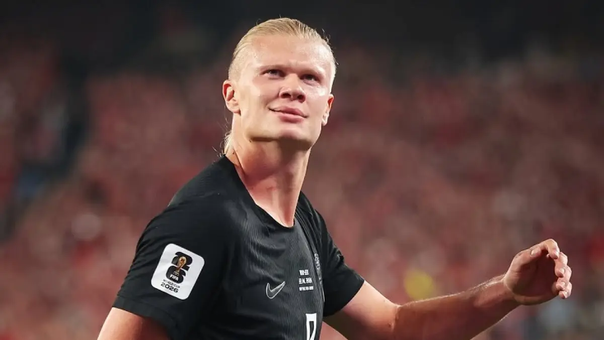 Erling Haaland mencetak dua gol saat Norwegia mengalahkan Senegal 3-2 di fase grup Piala Dunia 2026. (Instagram @erling)