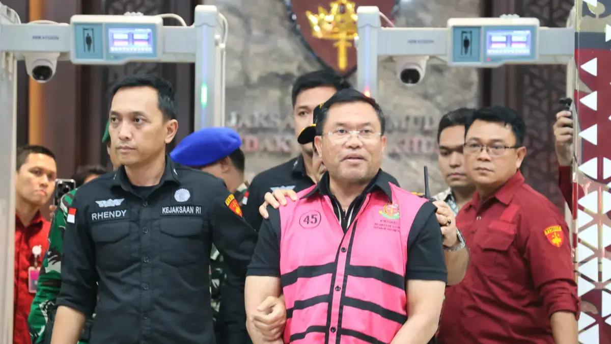 Mantan Wakil Kepala BGN Sony Sanjaya saat ditahan Kejaksaan Agung RI, di Jakarta, beberapa waktu lalu. (DERY RIDWANSYAH/JAWAPOS.COM/JJMN)\
