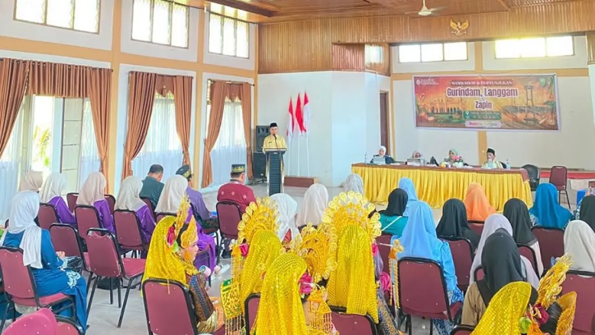 Workshop dan Pertunjukan Tradisi Gurindam, Langgam, dan Zapin Melayu&nbsp;di Sabak Auh, Kabupaten Siak, Jumat (19/6/2026). (Creative Home Bedelau Artistic &nbsp;untuk Riau Pos)