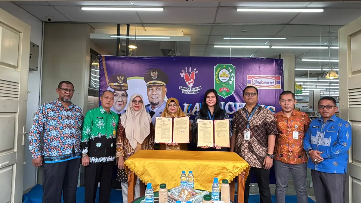 Pelaku UMKM di Kabupaten Siak difasilitasi untuk menjual produknya di gerai Indomaret di wilayah Kabupaten Siak.(INDOMARET UNTUK RIAUPOS.CO)