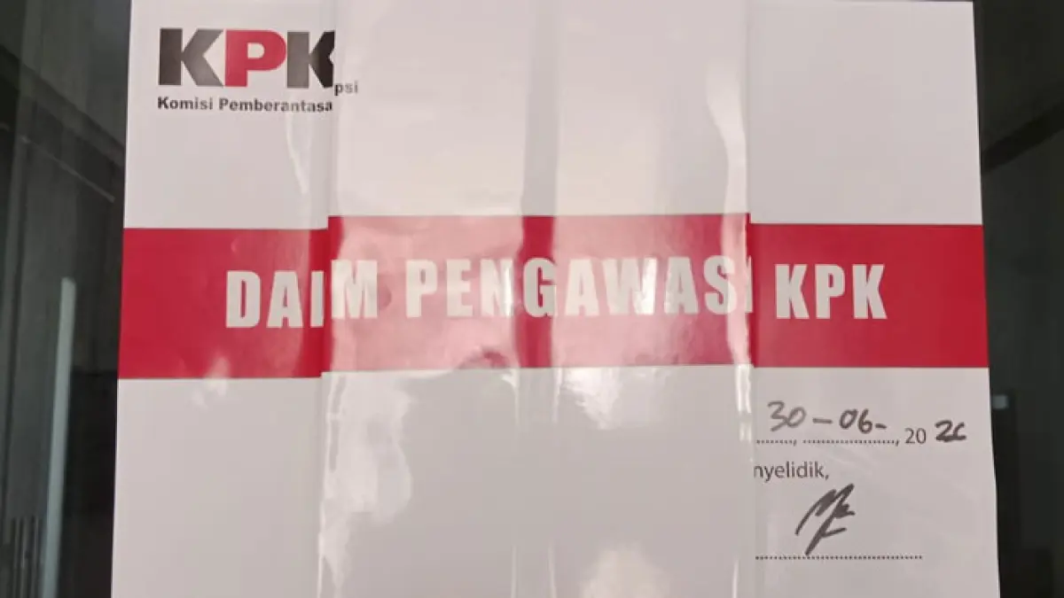 Ruangan Bupati, Wakil Bupati, Sekda, Asisten I Setda Kuansing disegel KPK, Selasa (30/6/2026). (Desriandi Candra/Riaupos.co)