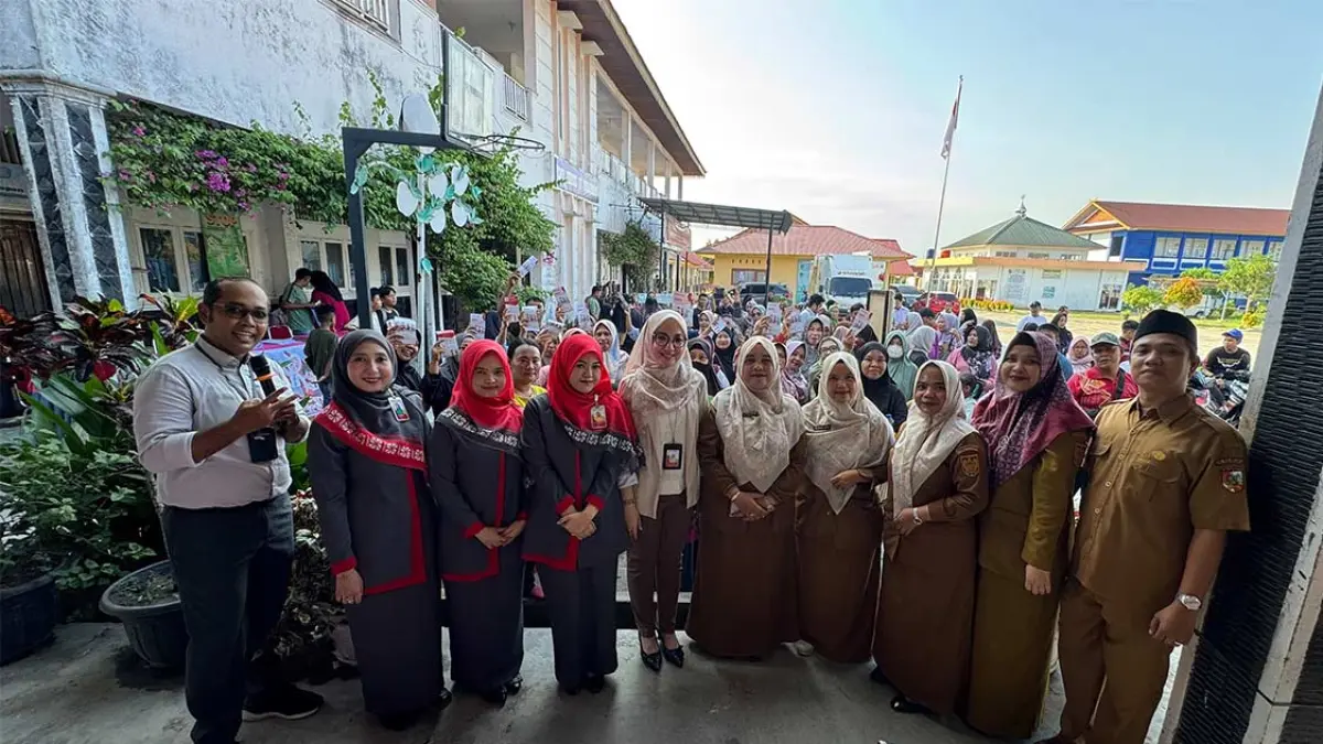Kegiatan Sosialisasi Kejar Award 2026 yang digelar BRK Syariah di SMP Negeri 37 Pekanbaru sekaligus pembukaan sebanyak 300 rekening Simpanan Pelajar (SimPel) bagi siswa.