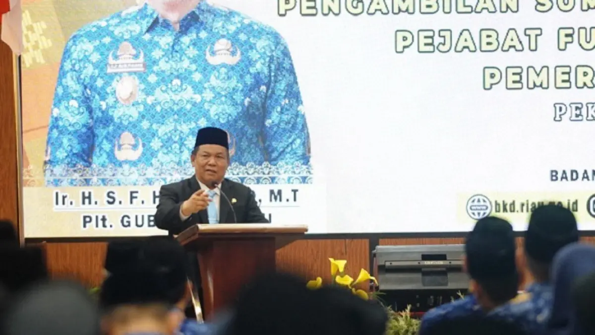 Pelaksana Tugas (Plt) Gubernur Riau (Gubri) SF Hariyanto. (Soleh Saputra/Riaupos.co)