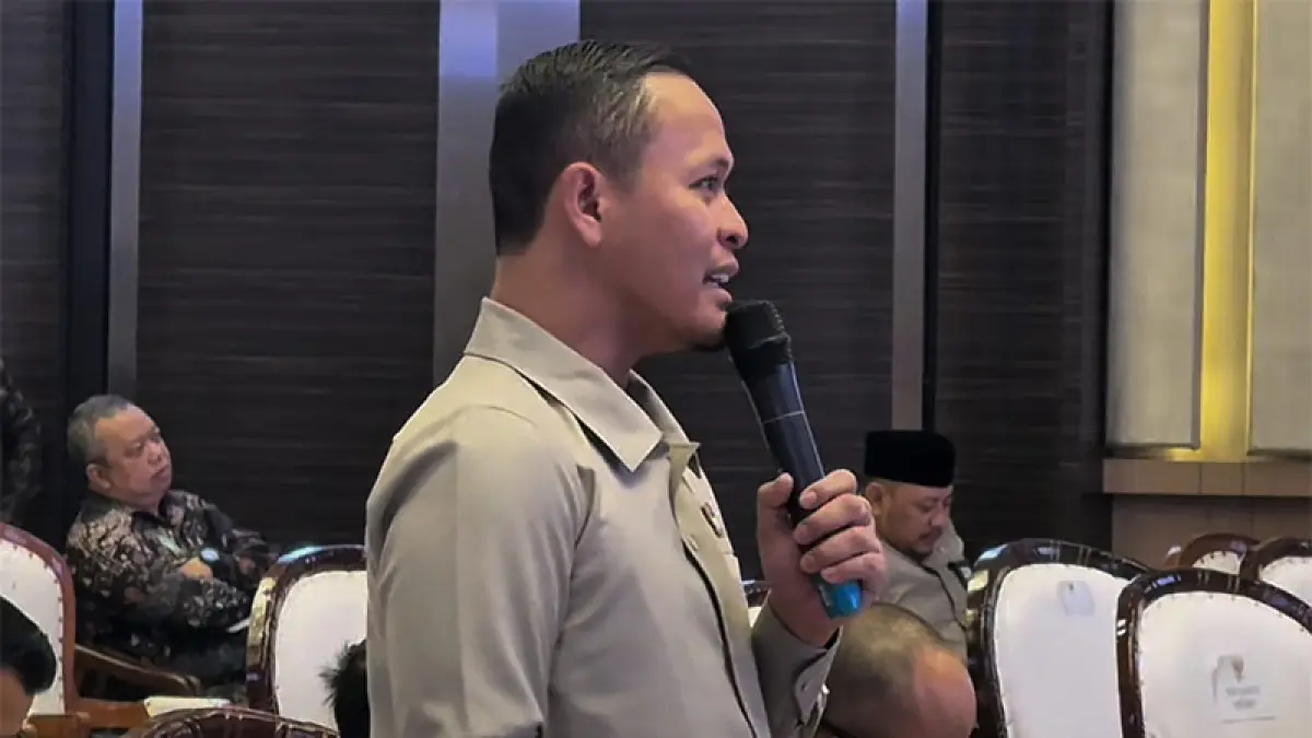 Wako Agung Nugroho menyampaikan rekomendasi agar MBG dilanjutkan dalam Forum Rakernas Asosiasi Pemerintah Kota Seluruh Indonesia (APEKSI) ke-18 di Kota Medan, Kamis (2/7/2026). (Istimewa)
