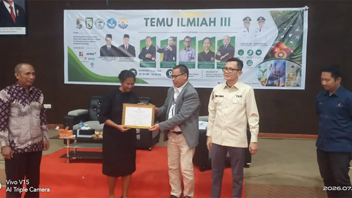 ITP2I gelar Temu Ilmiah III sebagai wadah penting pertemukan berbagai pemikiran dan hasil penelitian dari para akademisi dunia dalam menghadapi dinamika industri sawit di aula Kantor Bupati Pelalawan, Rabu (8/7/2026). (m amin amran)
