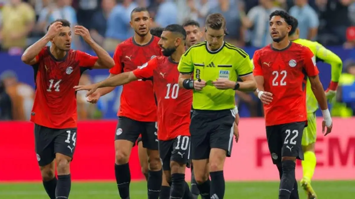 Mesir menyesali ketidakadilan setelah kalah dramtis 3-2 dari Argentina di Babak 16 Besar Piala Dunia 2026. (Getty Image)