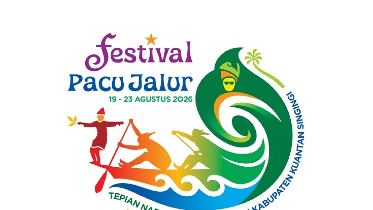 Logo resmi pacu jalur tradisional tahun 2026 Kuansing. (Istimewa)