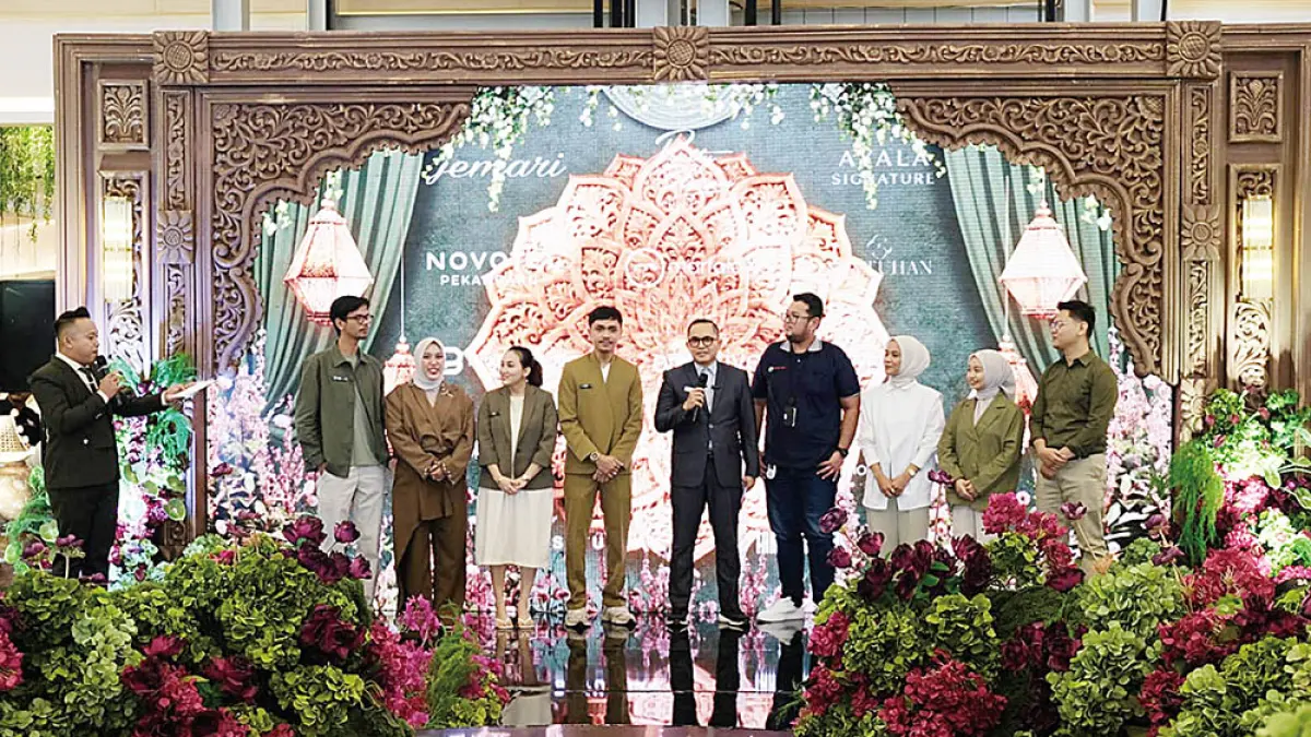 Opening pameran pernikahan The Royal Ta­pestry di Living World Pekanbaru, Kamis (9/7/2026). (NOVOTEL PEKANBARU UNTUK RIAU POS)