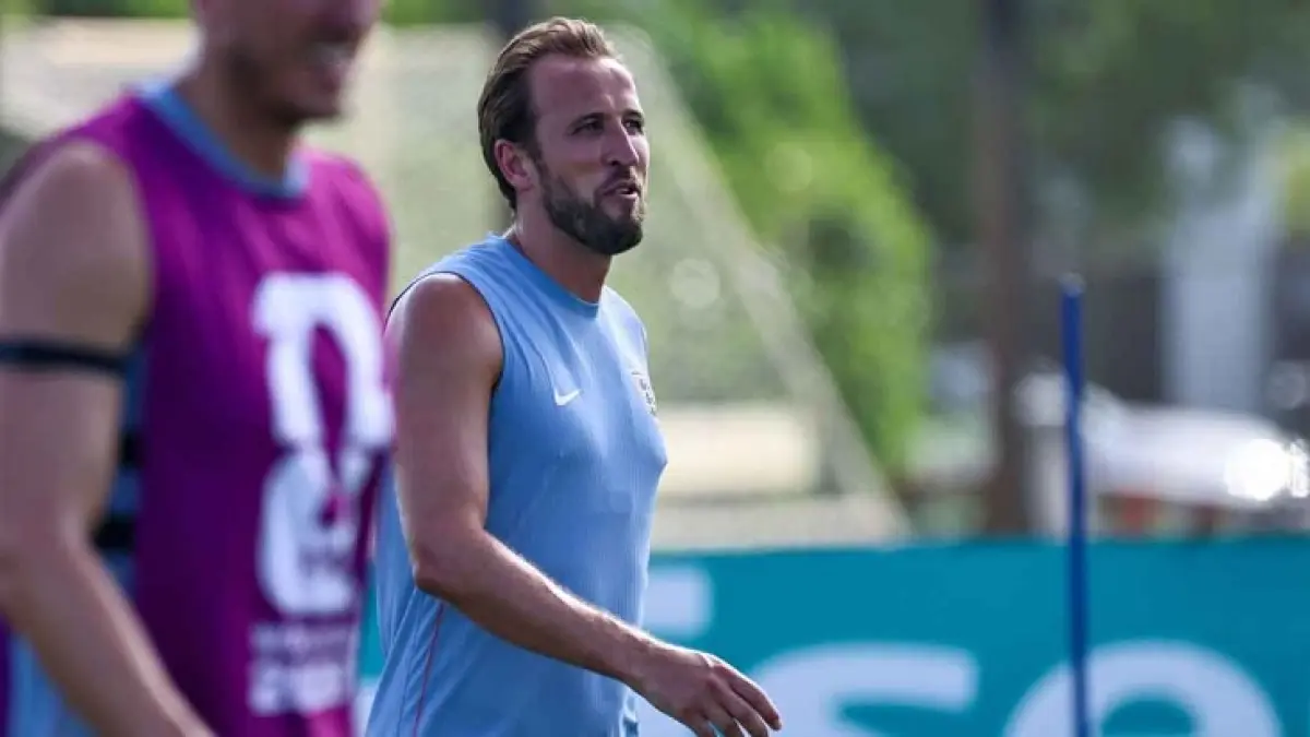 Harry Kane dan Timnas Inggris akan menghadapi Norwegia di perempatfinal Piala Dunia 2026 di Miami, Ahad dini hari WIB. (Getty Images)