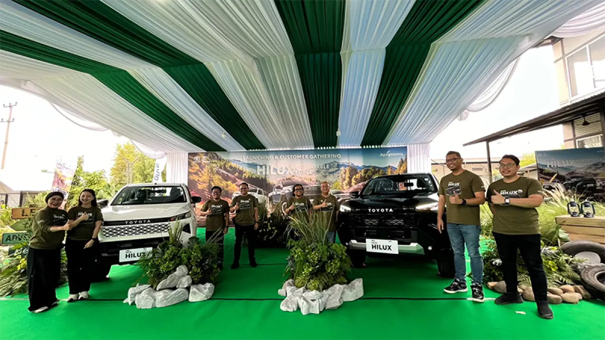Peluncuran Toyota New Hilux di Kedai Kopi Kimteng Arengka Pekanbaru Sabtu (11/7/2026). (Foto: SITI AZURA)