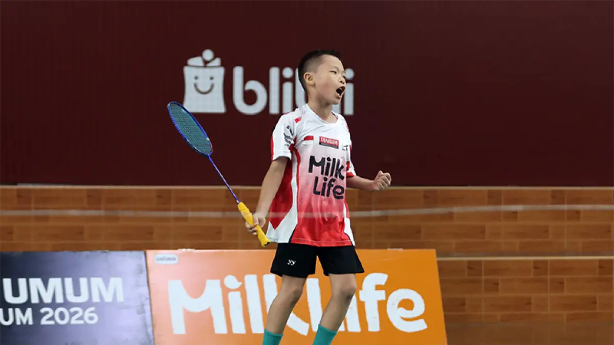 Peserta Audisi Umum PB Djarum 2026 saat bertanding di GOR Angkasa Pekanbaru, Sabtu (11/7/2026). (Ft PB Djarum)