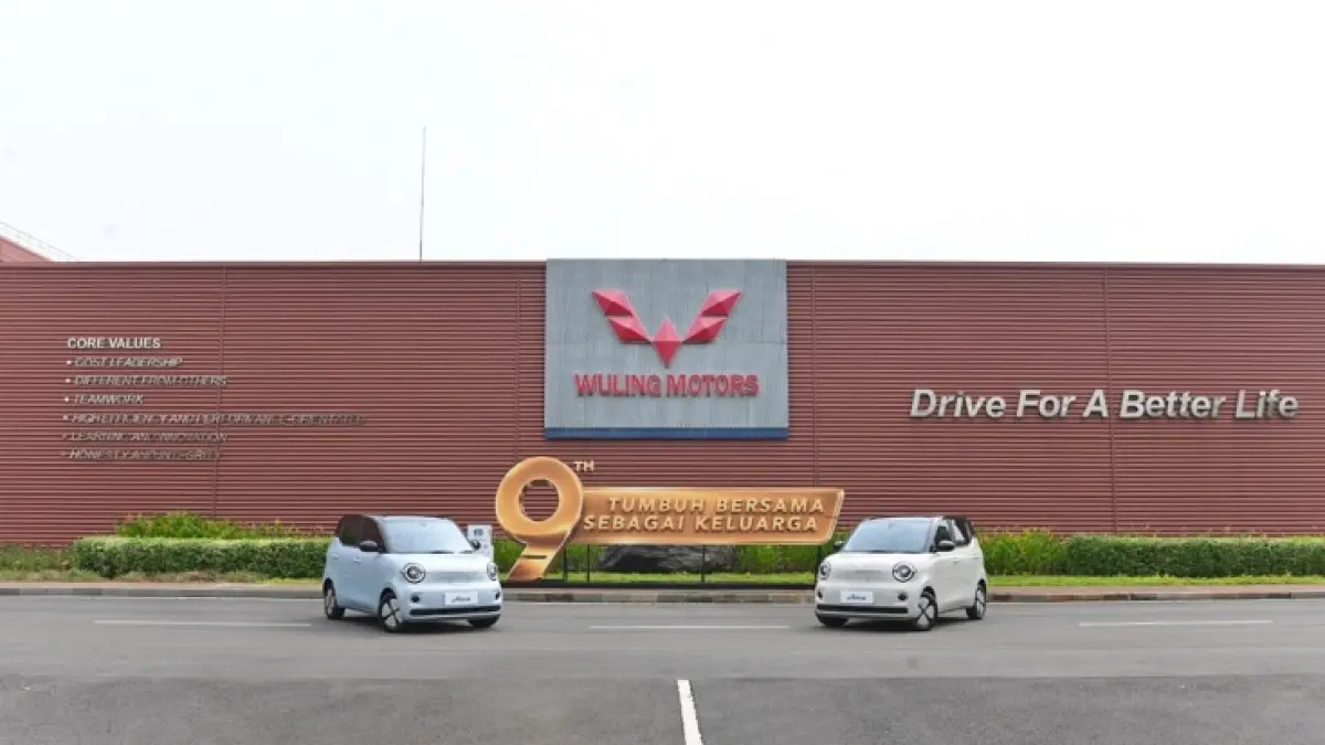 Wuling Aira ev, pada momen perayaan sembilan tahun Wuling di Indonesia di Cikarang Sabtu (11/7/2026). (Isti,ewa)