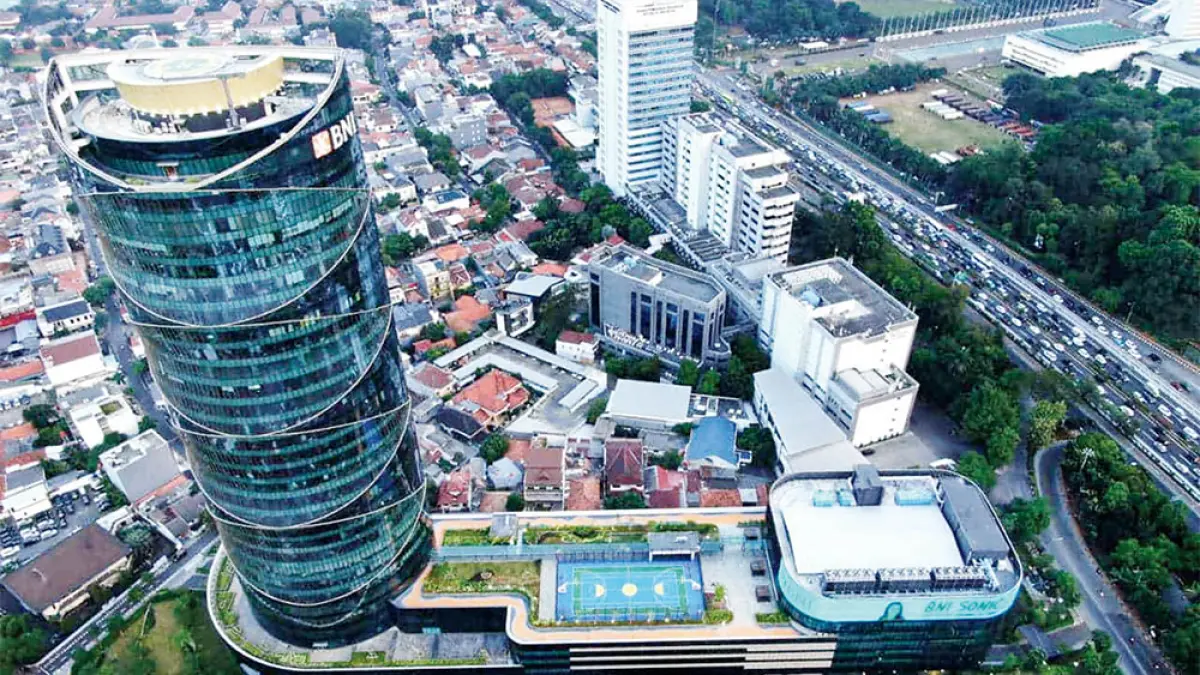 Gedung Bank BNI Jakarta, beberapa waktu lalu. (JPG)

