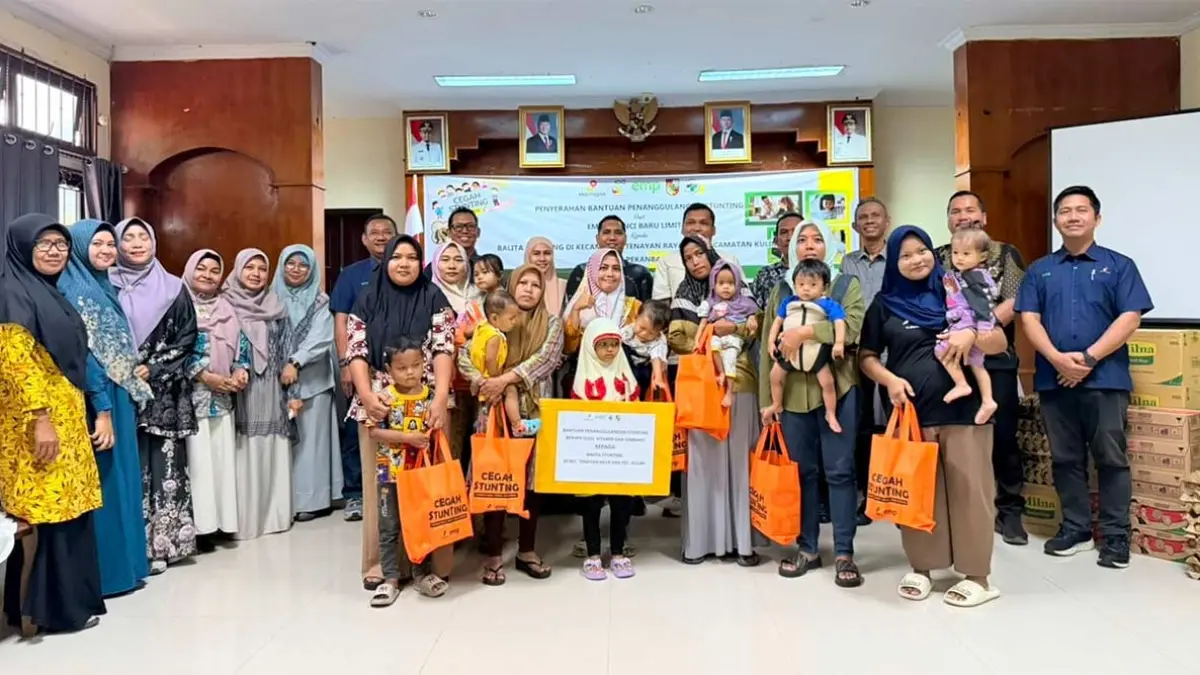 EMP Korinci Baru Limited berkolaborasi dengan pemerintah dan puskesmas menyerahkan paket bantuan berisi sumber karbohidrat, protein hewani, susu formula padat energi untuk anak usia 1–5 tahun, serta vitamin sebagai upaya untuk mendukung percepatan penurunan stunting di Pekanbaru