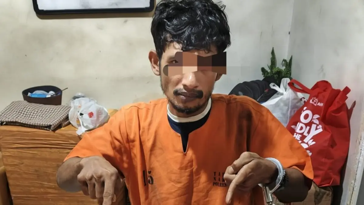 Satresnarkoba Polres Kampar meringkus seorang pria berinisial DE (28), warga Desa Karya Indah, Kecamatan Tapung, Kabupaten Kampar,&nbsp; Senin (13/7/2026) malam. (Humas Polres Untuk Riaupos.co)