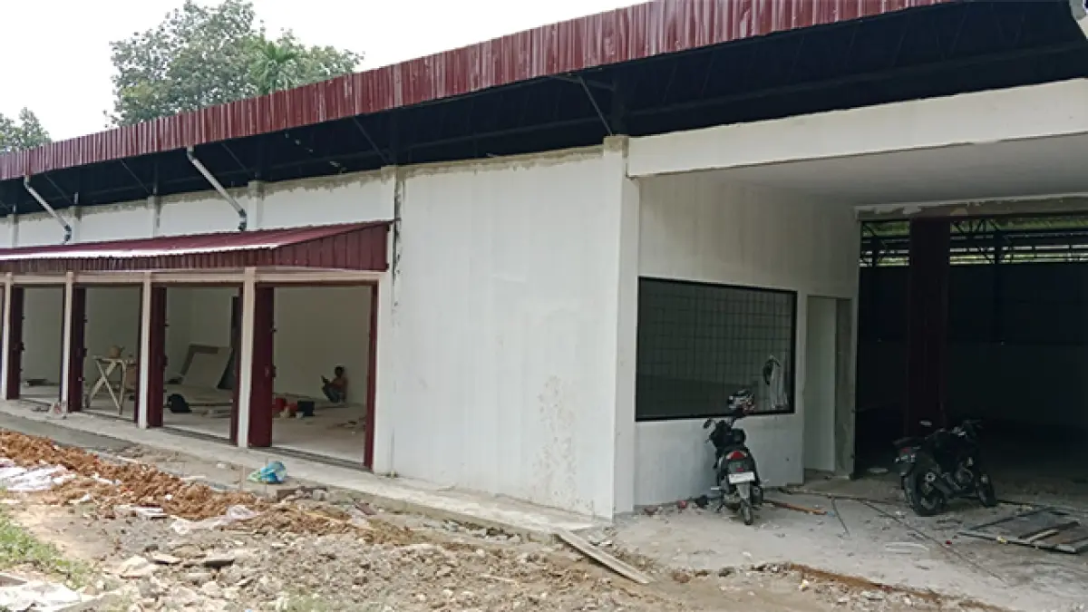Pembangunan Koperasi Merah Putih di salah satu desa di Kecamatan Kuantan Tengah, Rabu (15/7/2026). (Istimewa)