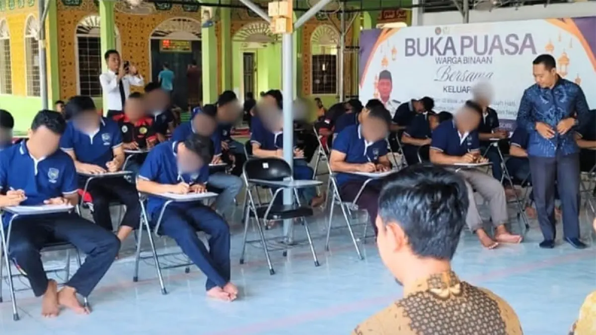 Sebanyak 32 WBP Lapas Kelas IIA Bengkalis mengikuti program pendidikan melalui sekolah non formal yakni Paket A, B dan C. Progma ini bekerja sama dengan PKBM Al Bantani yang buka pada, Kamis (16/7/2026). (Istimewa)