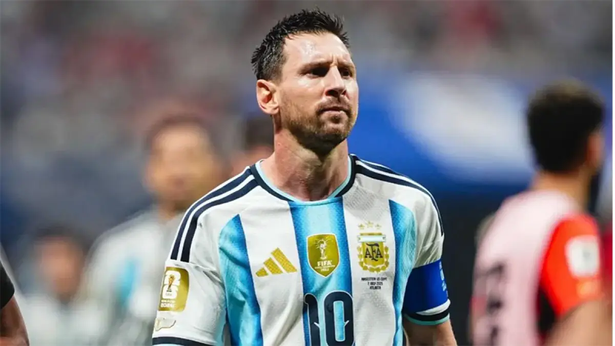 Lionel Messi relakan gol Ferran Torres jadi penentu kemenangan Spanyol atas Argentina pada final Piala Dunia 2026 di MetLife Stadium, New Jersey. (Instagram/@leomessi)

