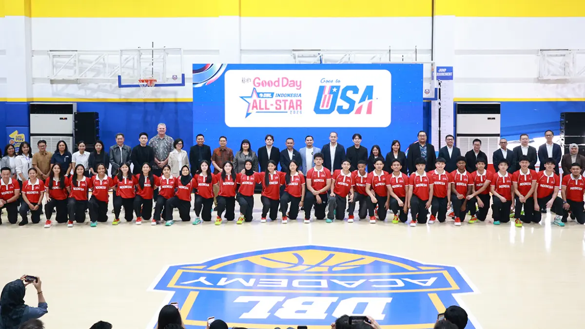 DBL Indonesia resmi meluncurkan Honda DBL with Kopi Good Day 2026-2027, di DBL Academy Jakarta, Selasa (21/7). 