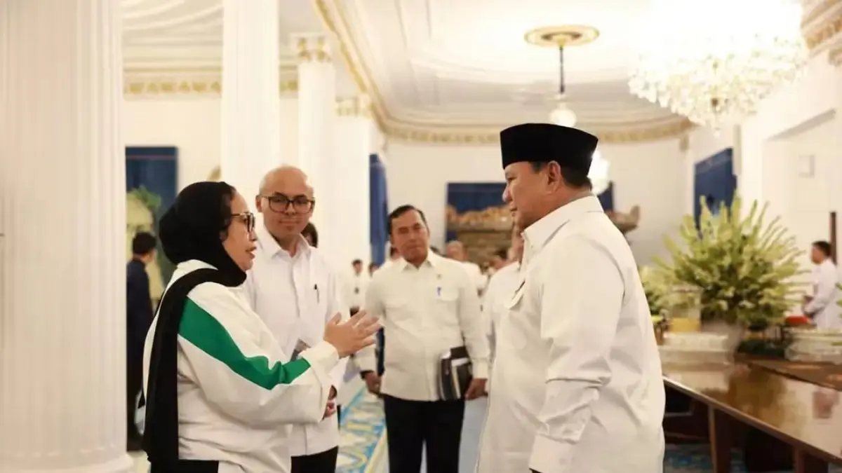 Nanik S Deyang berpamitan dengan Presiden Prabowo Subianto untuk mundur dari jabatan Kepala BGN, Rabu (22/7/2026). (Istimewa)