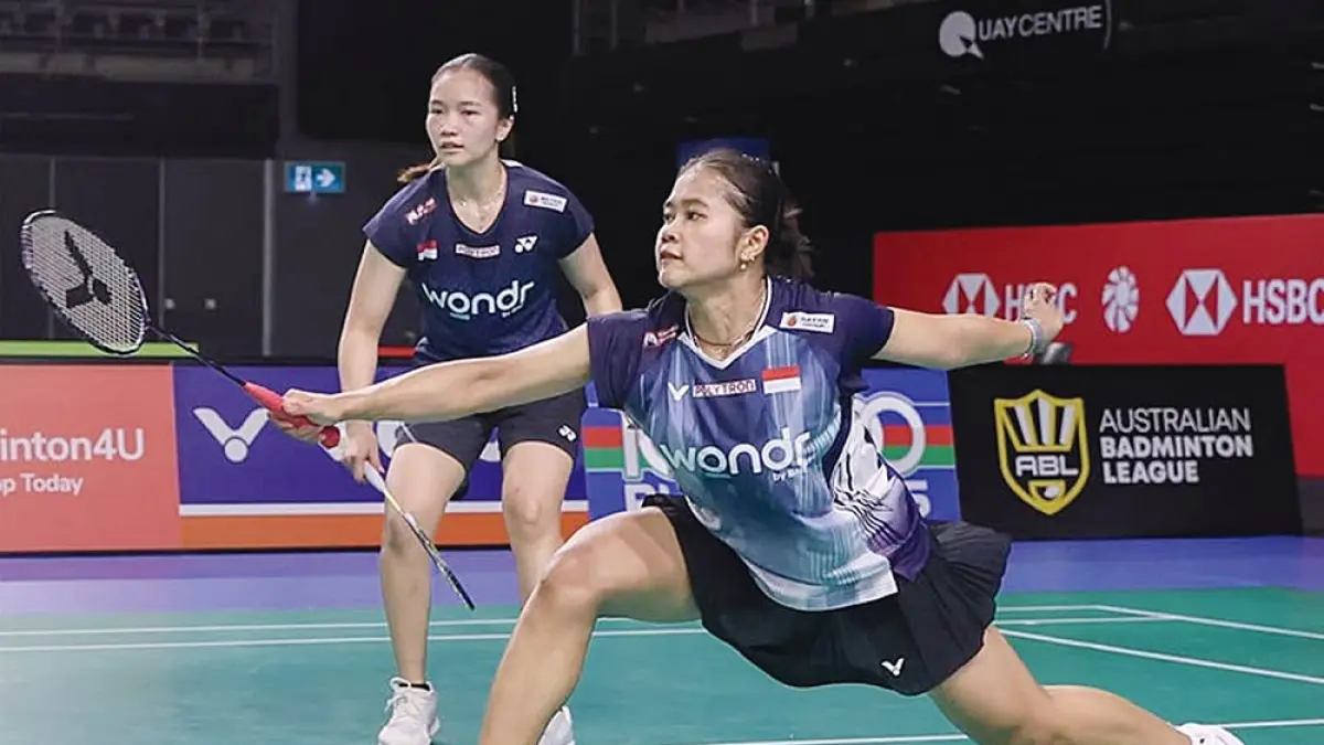 Ganda putri Indonesia Rachel Allessya Rose/Febi Setianingrum membuat kejutan dengan menum­bangkan unggulan kedua asal Cina Jia Yi Fan/Zhang Shu Xian pada pertandingan Cina Open 2026, Rabu (22/7/2026). (pbsi)