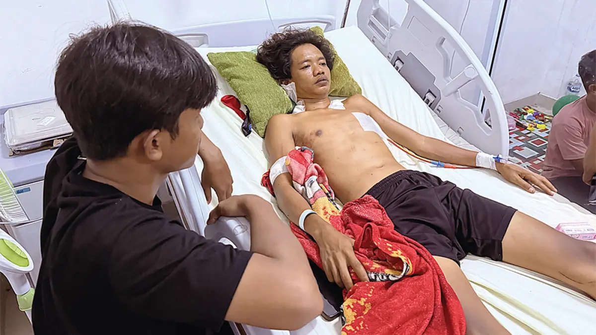 Hari Harianto menjalani perawatan di RSUD Tengku Rafian Siak, Kamis (23/7/2026). (MONANG LUBIS/RIAU POS)