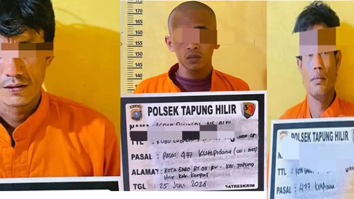 Jajaran Polsek Tapung Hilir berhasil mengungkap kasus pencurian dengan pemberatan (curat), Jumat (24/7/2026) dini hari. (Humas Polres untuk Riaupos.co)