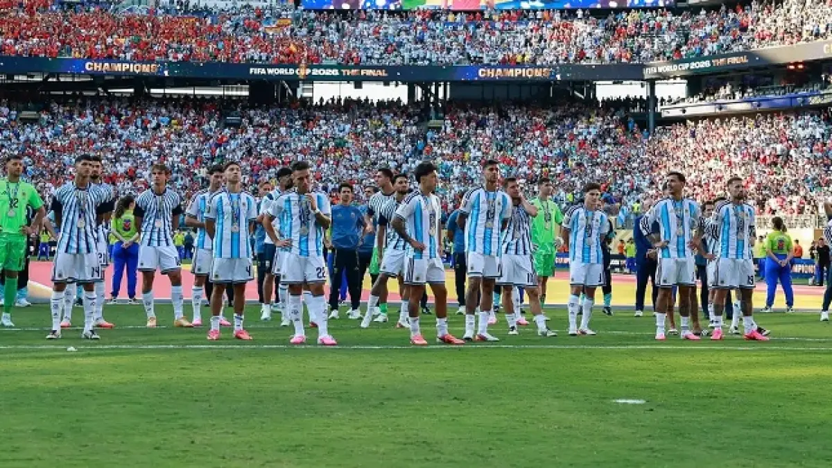Timnas Argentina usai kalah 0-1 dari Spanyol di final Piala Dunia 2026 lewat perpanjangan waktu. (Instagram @afaseleccion)