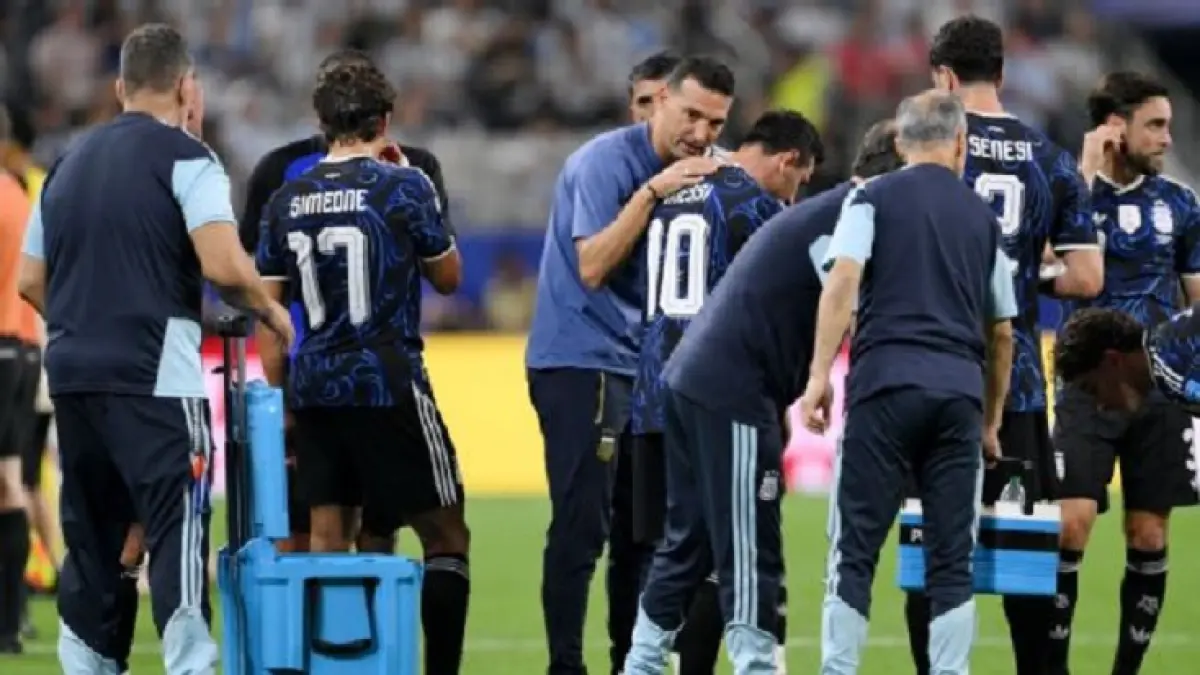 Lionel Scaloni menyebut para pemainnya sebagai pejuang setelah kekalahan di final Piala Dunia melawan Spanyol. (David Ramos/Getty Images)