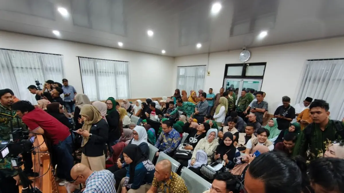 Suasana ruang sidang pembacaan vonis Gubernur Riau nonaktif Abdul Wahid di Pengadilan Negeri Pekanbaru, Kamis (30/7/2026). (Evan Gunanzar/Riaupos.co)