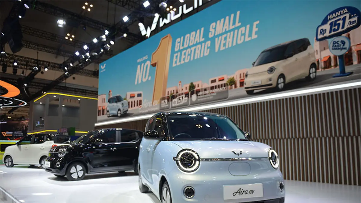 Wuling Aira ev yang produksi di Cikarang, tampil pada ajang GAIKINDO Indonesia International Auto Show (GIIAS) 29 Juni - 9 Agustus 2026 di BSD CITY, Tangerang. (Istimewa)