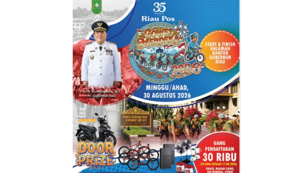Hingga kini, sudah 800 peserta dari 79 komunitas sepeda telah mendaftar kegiatan gowes yang digelar Riau Pos bersama Pemprov Riau.