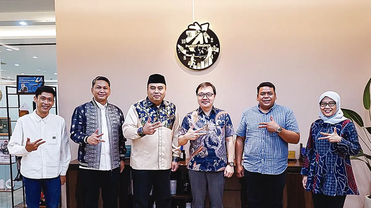 KUNJUNGAN: Plt Kepala Disparbudpora Bengkalis Ardiansyah saat melakukan kunjungan ke ICCN dan Kemenko PM di Jakarta, Kamis (6/8/2026). (DISPARBUDPORA BENGKALIS UNTUK RIAU POS)
