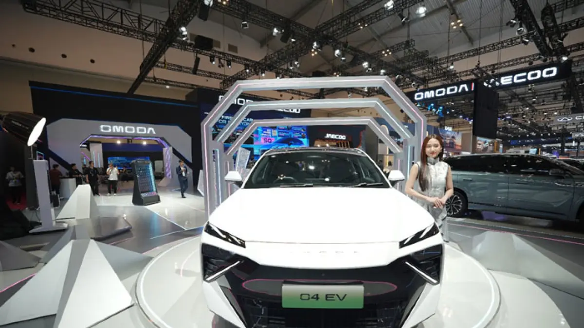 OMODA o4 pada ajang GAIKINDO Indonesia International Auto Show (GIIAS) 2026. (Istimewa)