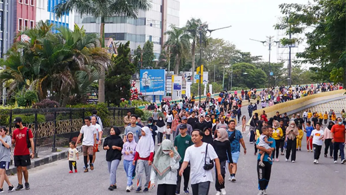 Pelaksanaan CFD di Jalan Sudirman Pekanbaru, beberapa waktu lalu. (Dok Riaupos.co)